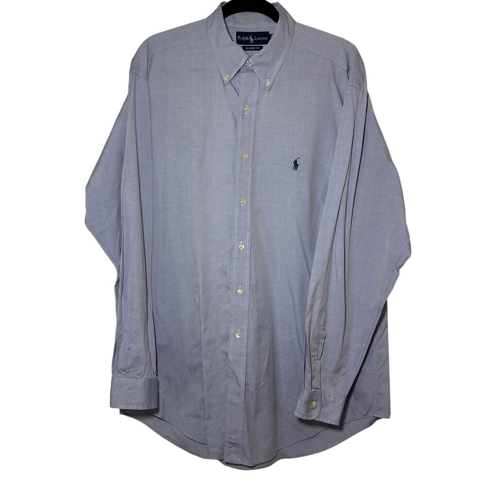 Ralph Lauren Men’s Classic Fit Button Down Blue 16 1/2 34-35 NWOT